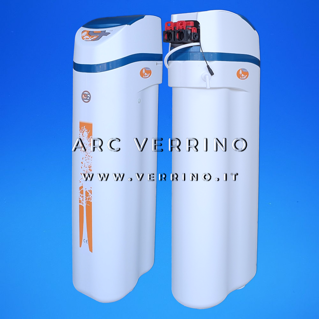  Addolcitore cabinato DAYTON SLIM 18 per acqua domestica - 18 Litri | a basso consumo di acqua e sale