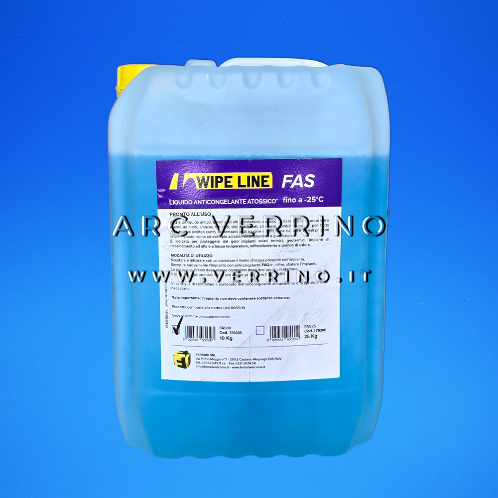 
Antigelo liquido Ferrari FAS10 170305 per impianti con pannelli solari | Tanica 10 Lt