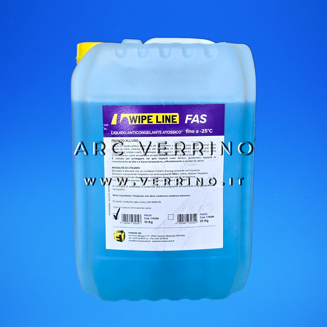 
Antigelo liquido Ferrari FAS10 170305 per impianti con pannelli solari | Tanica 10 Lt