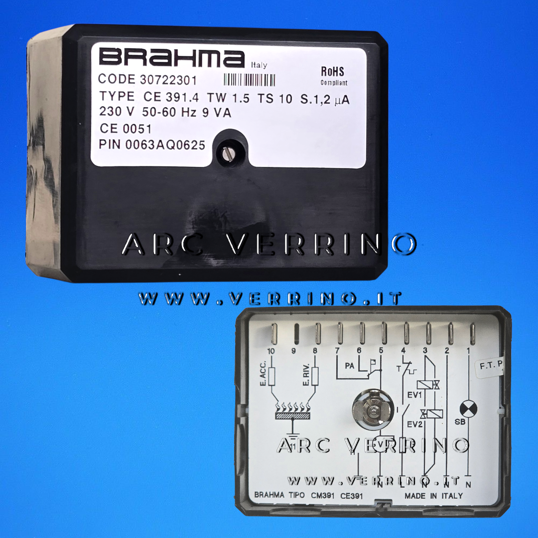 Apparecchiatura di sicurezza Brahma CE 391.4 - 30722301 | TV= 1,5s TS= 10s