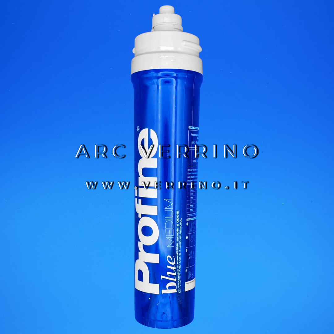 Cartuccia filtrante Profine BLUE MEDIUM - Declorazione e chiarificazione per acqua potabile | Riduce cloro e torbidità elimina odori e alghe - ARC VERRINO