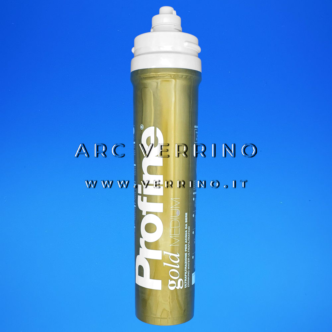 Cartuccia filtrante Profine GOLD MEDIUM - Ultrafiltrazione per acqua potabile | Riduce cloro, odori e sapori, protegge da batteri e virus - ARC VERRINO