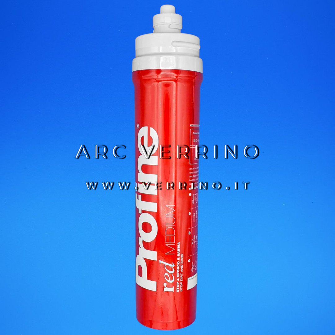 Cartuccia filtrante Profine RED MEDIUM - Prefiltrazione per acqua potabile| Elimina torbidità sabbia e sedimenti - ARC VERRINO