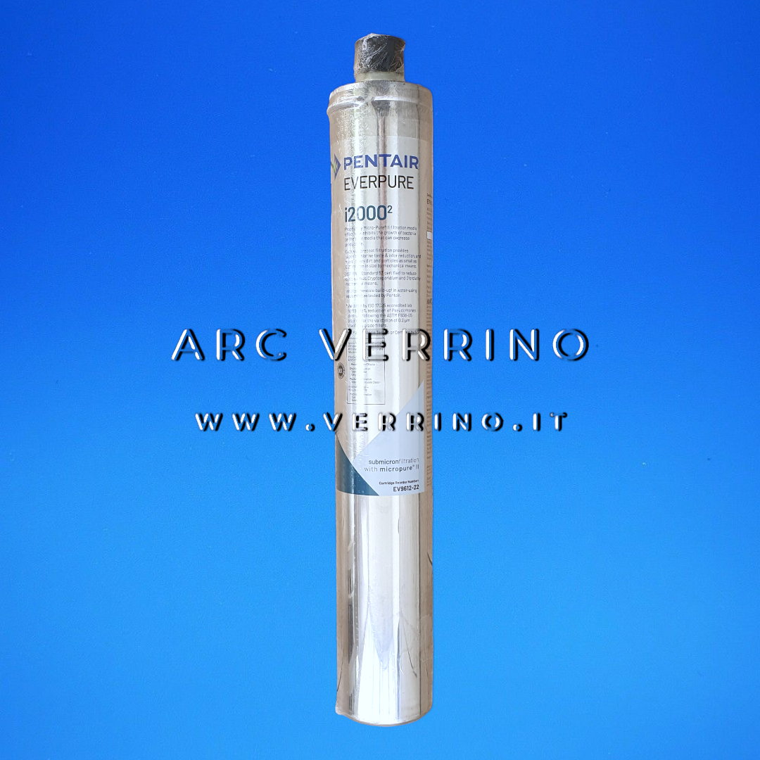 Cartuccia filtrante acqua potabile EVERPURE i2000 - Pentair EV9612-22 - Anticalcare e antimicrobico | 0,5 Micron - ARC VERRINO