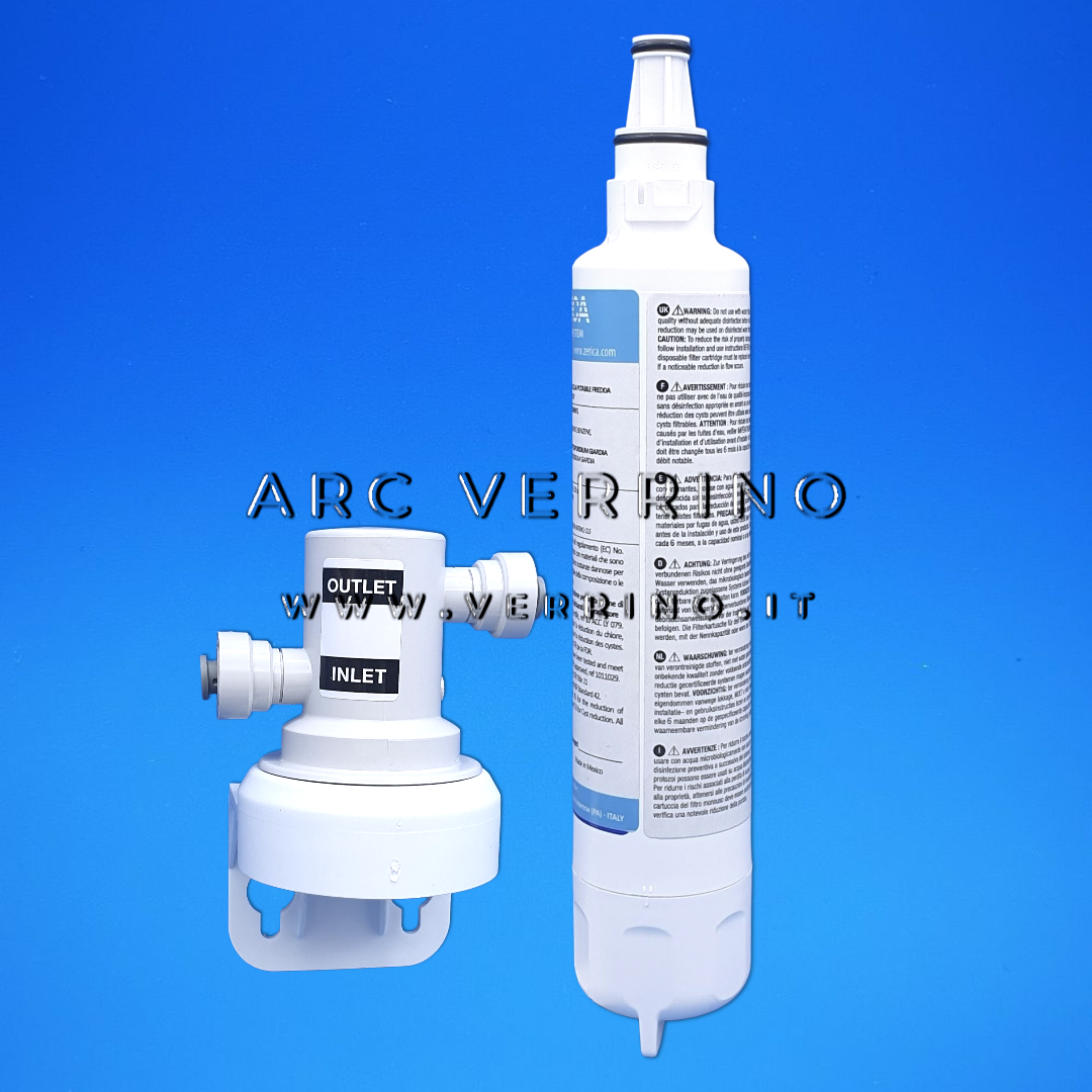Cartuccia filtrante con testata - Microfiltrazione 0,5 Micron | Riduce cloro e piombo - batteriostatico - ARC VERRINO