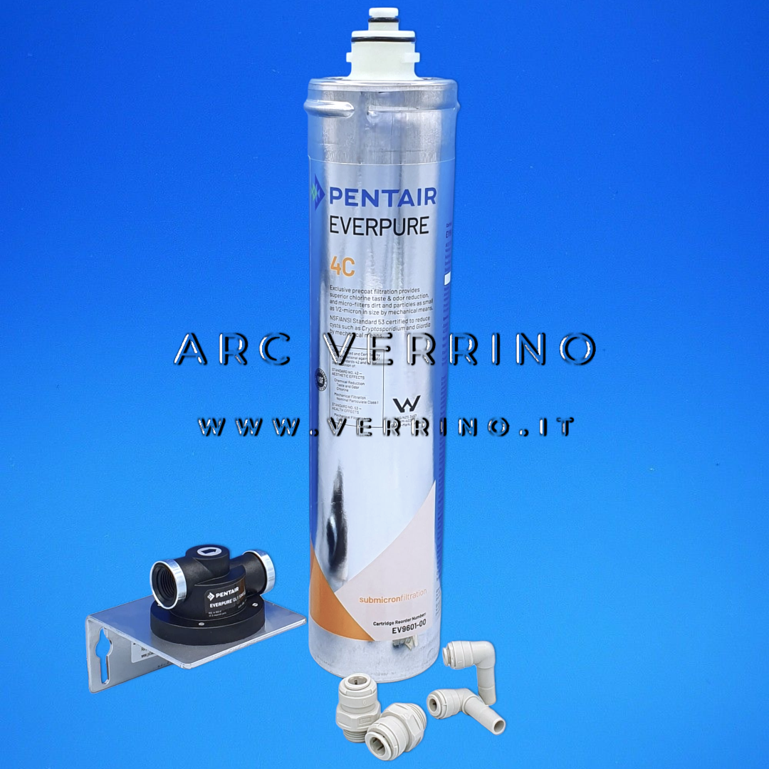 Cartuccia filtrante microfiltrazione EVERPURE 4C - Pentair EV9601-00 - Riduzione di cloro | 0,5 Micron - ARC VERRINO