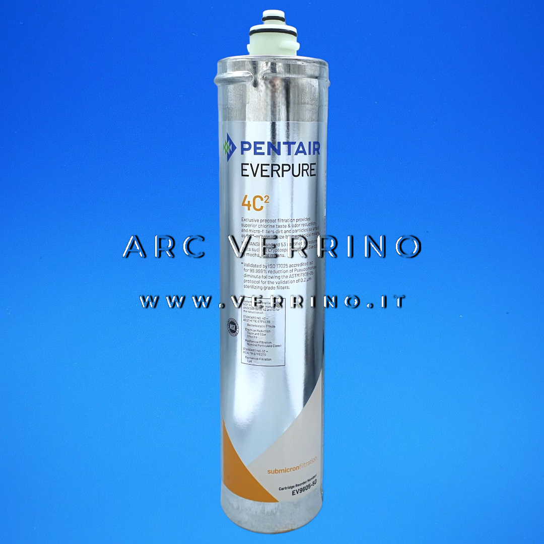 Cartuccia filtrante  per acqua potabile EVERPURE 4C2 - Pentair EV9605-50 - Anticalcare e antimicrobico | 0,2 Micron - ARC VERRINO