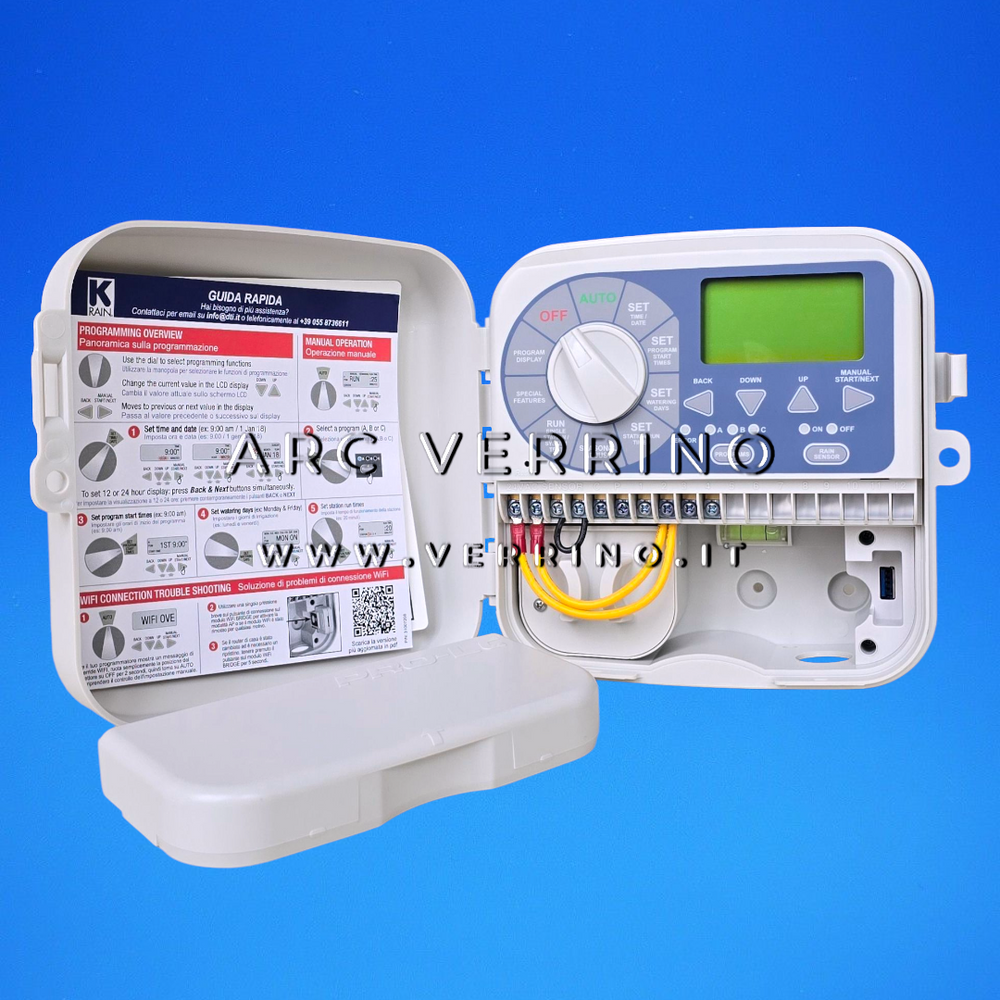 Centralina irrigazione K-Rain PRO-LC 3104W-220 - 4 zone | da esterno - WiFi