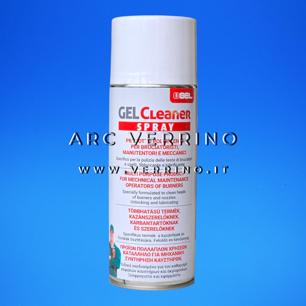 Detergente e sgrassante GEL CLEANER SPRAY - Sbloccante e lubrificante | Spray per la pulizia bruciatori e ugelli - Bomboletta 400 ml