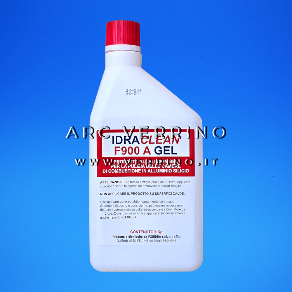 Detergente gel Foridra IDRACLEAN F900 A GEL per caldaie a condensazione in alluminio-silicio | Bottiglia 1 Kg
