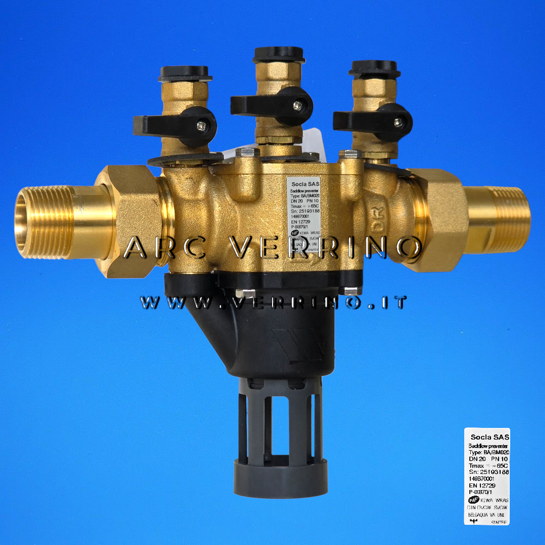 Disconnettore in ottone Watts - Socla BA/BM020 | 149B70001 - 3/4'' - ARC VERRINO