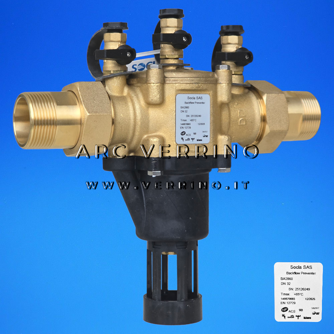 Disconnettore in ottone Watts - Socla BA/BM032 | 149B70003 - 1''1/4 - ARC VERRINO