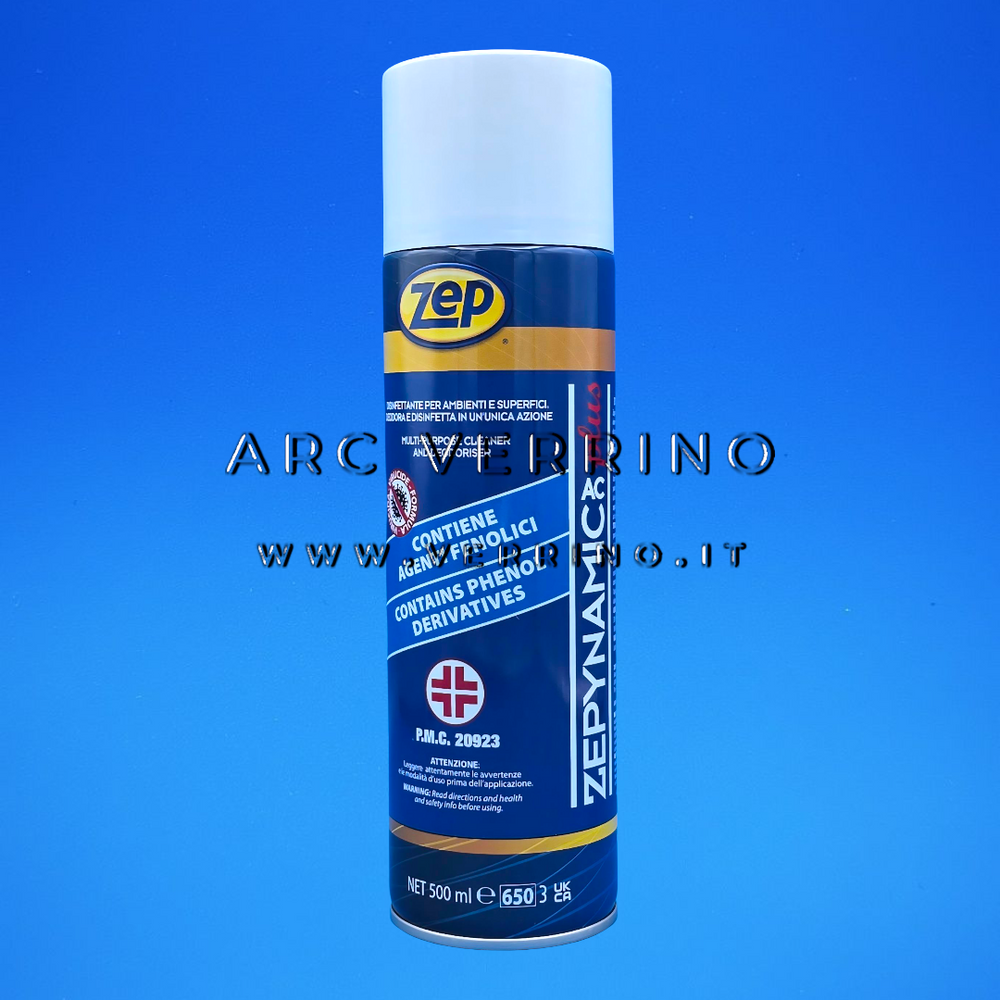 Disinfettante battericida ZEP ZEPYNAMIC AC PLUS - Battericida e virucida | Spray per ambienti e superfici - Bomboletta 500 ml