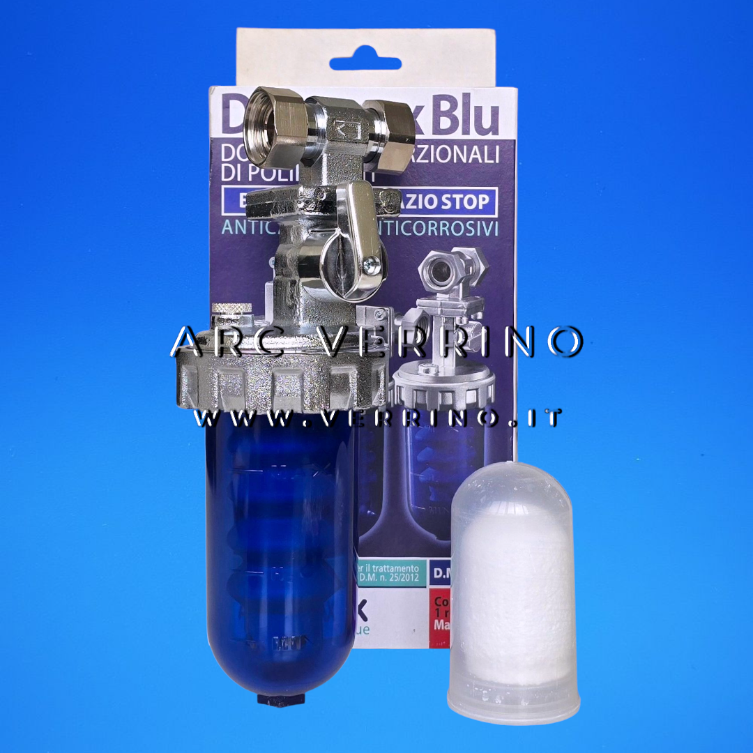 Dosatore proporzionale di polifosfati AquaMax DOSAMAX BLU SPAZIO STOP 3P | 10.160.025 - con bypass e aggancio verticale