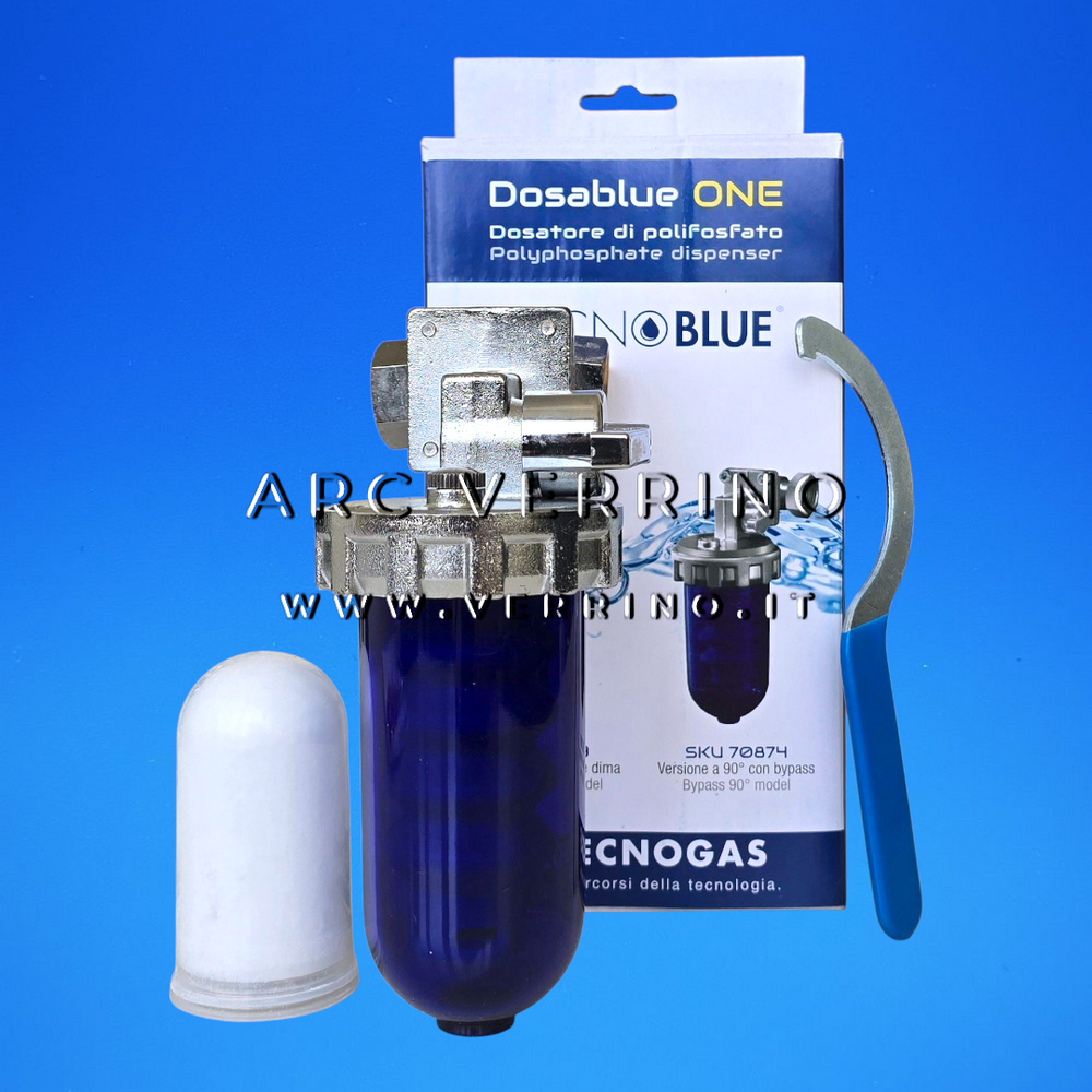 Dosatore proporzionale di polifosfati Tecnogas Dosablue ONE | TecnoBlue 70874 a 90° con bypass