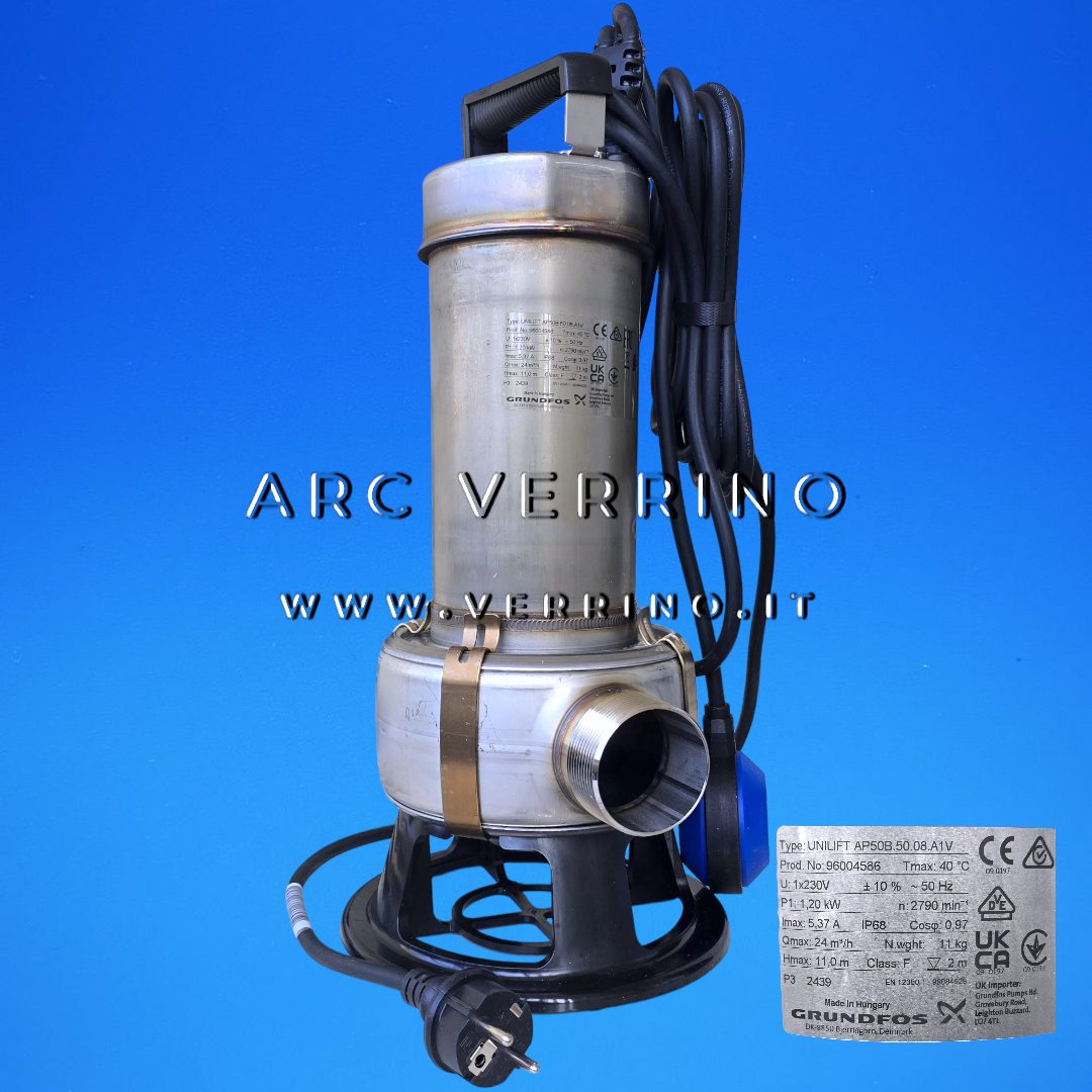 Elettropompa sommergibile Grundfos UNILIFT AP50B.50.08.A1V - 96004586 | girante VORTEX