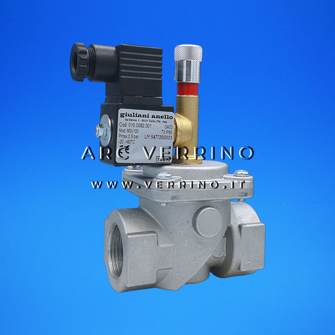 
                  
                     Elettrovalvola gas Giuliani Anello MSV100 - 1 F | 010.0082.001 - a riarmo manuale_1
                  
                