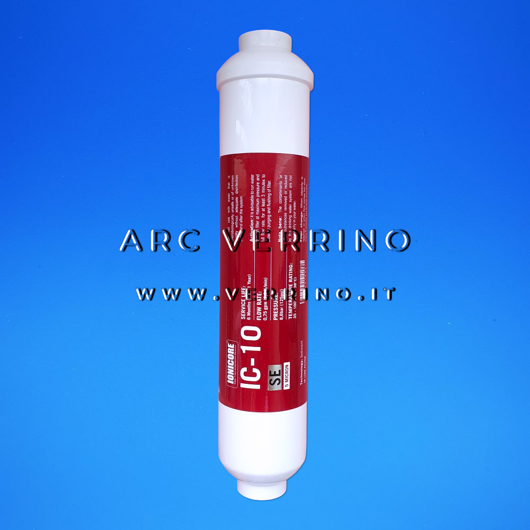 Filtro in linea Ionicore IC-10 SE - a sedimenti 1/4'' FPT | 5 Micron - ARC VERRINO