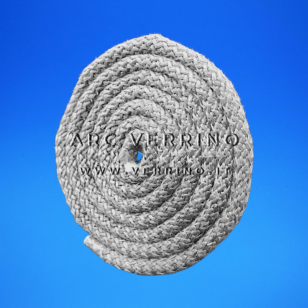 Guarnizione con anima 14 mm originale Ravelli 1800-00-067 in fibra di vetro Tricotex - Treccia di ricambio originale per per sportello stufa a pellet - ARC VERRINO RICAMBI STUFE E CALDAIE A PELLET