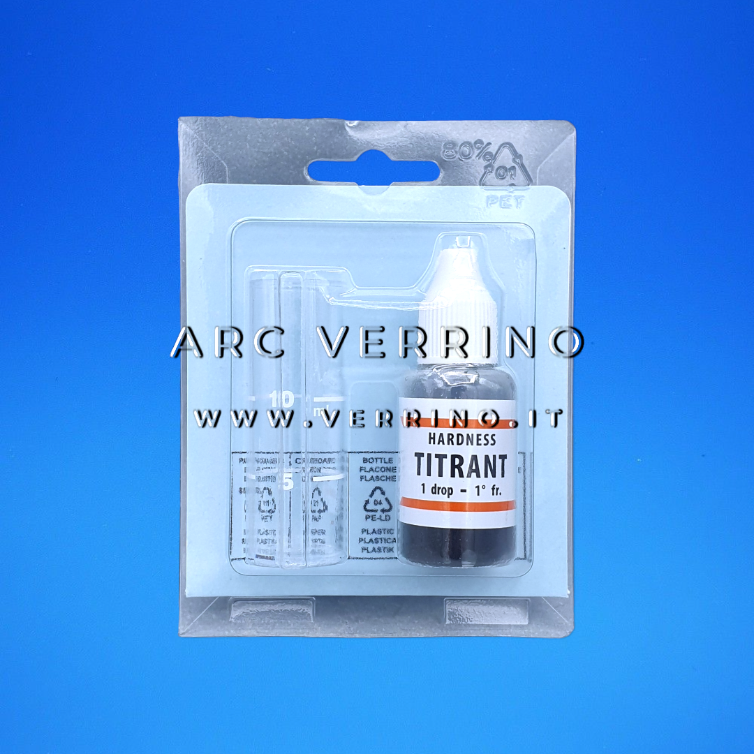 Kit per testare la durezza dell’acqua TRITANT 15 cc  - Test per analisi calcio e magnesio in acqua domestica e impianti - prevenire calcare e incrostazioni - ARC VERRINO