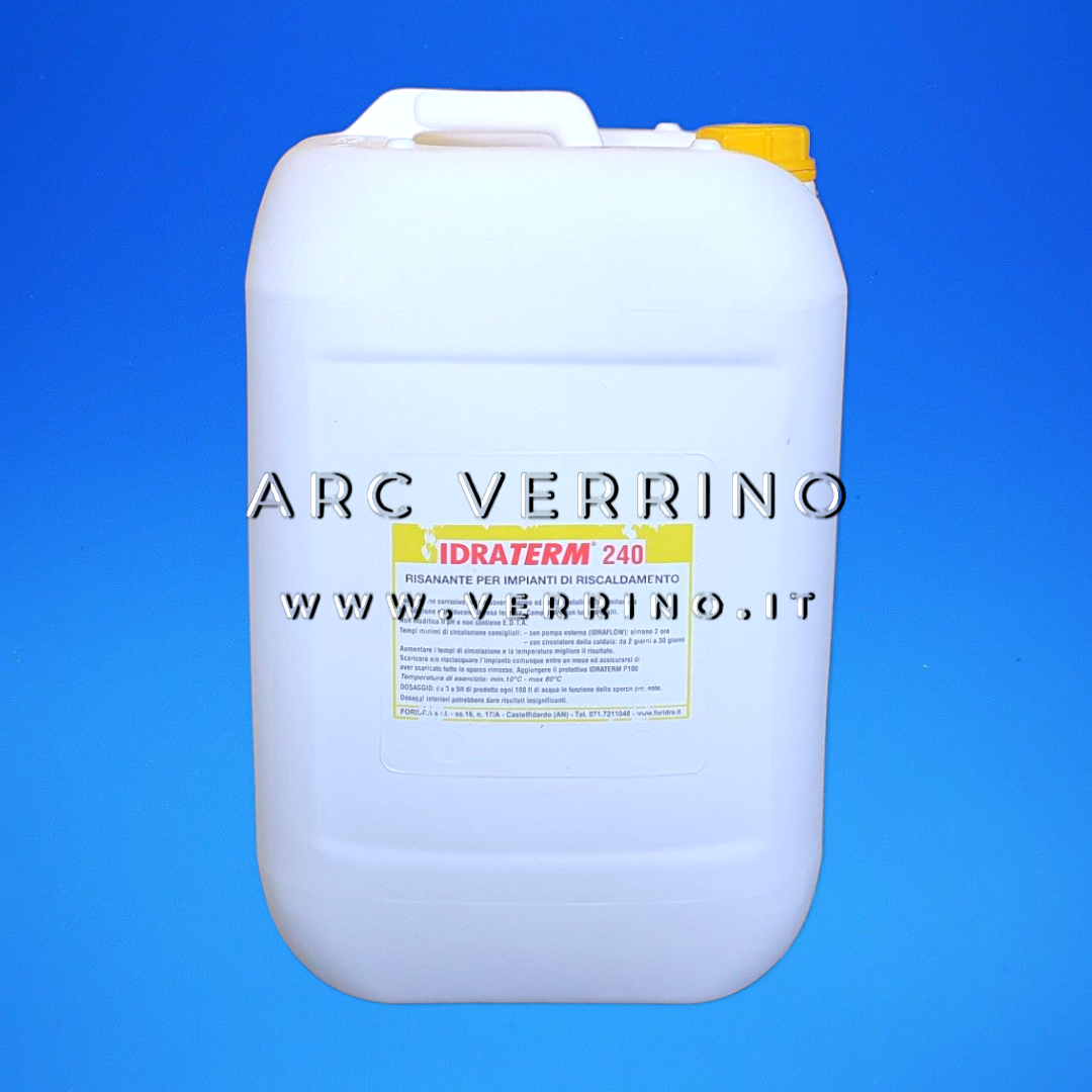 Liquido risanante Foridra IDRATERM 240 per impianti di riscaldamento e climatizzazione | Tanica 27 Kg