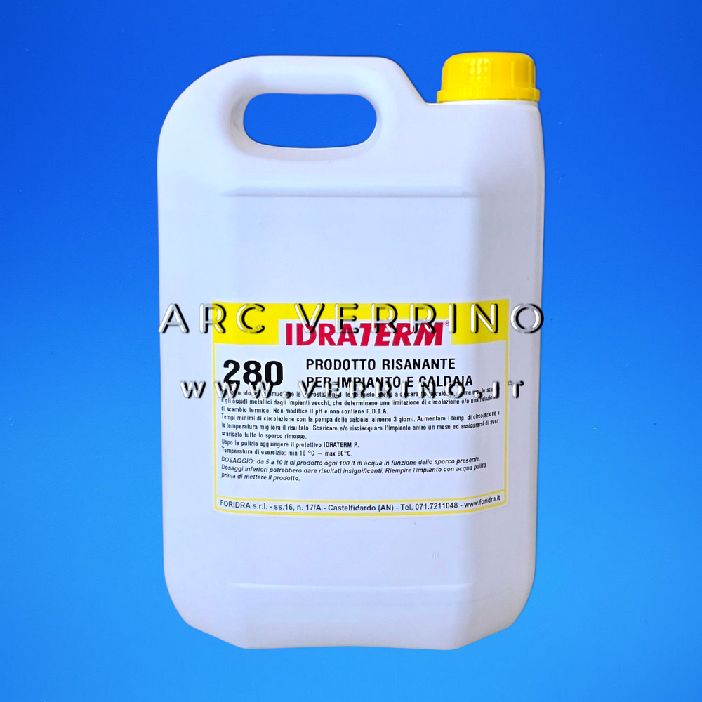 Liquido risanante Foridra IDRATERM 280 defangante per impianto e caldaia | Tanica 5 Kg