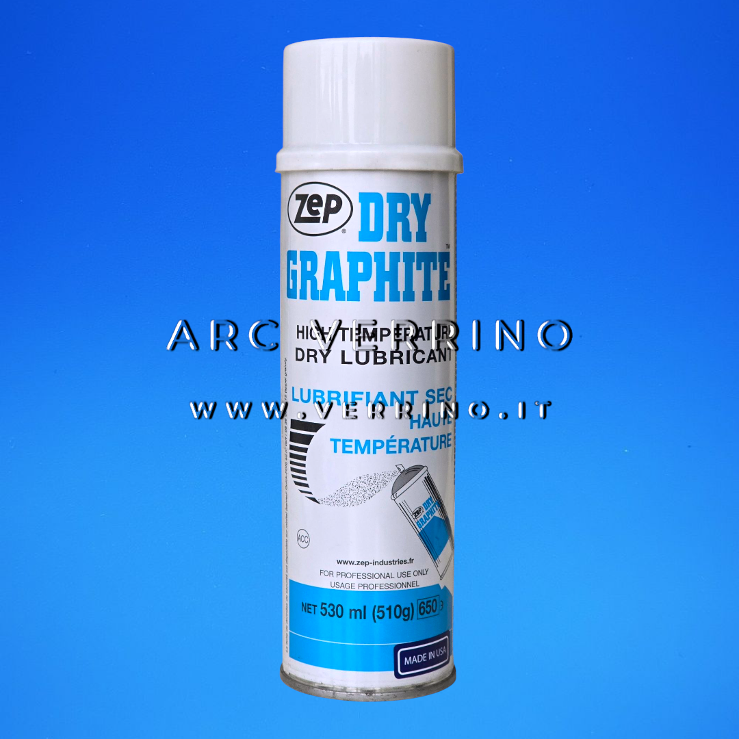 Lubrificante a secco Zep DRY GRAPHITE a base di grafite | Spray per alte temperature (max 535°C) - Bomboletta 530 ml