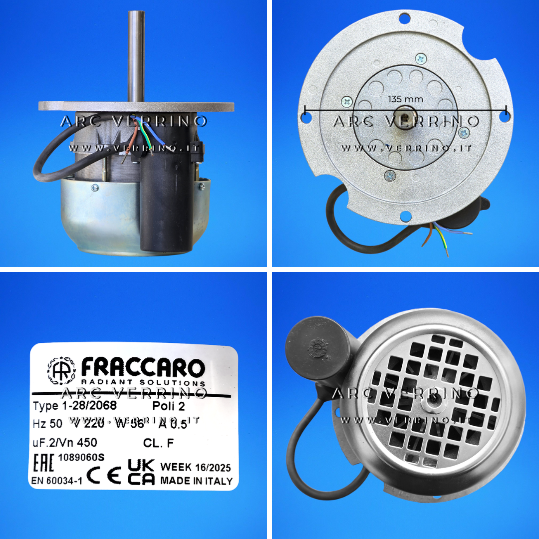 Motore Fraccaro by Simel 1-28/2068 (ex 28/2068) monofase - 50 Hz | Ricambio originale  Simel 1410218210359 - ARC VERRINO ROMA E GROTTAFERRATA