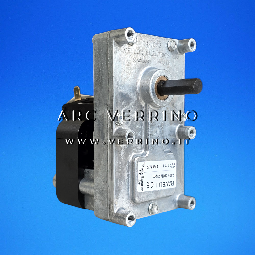 Motoriduttore Mellor FB 1244 - Ravelli 55002 | 2 rpm - albero 9,5 mm