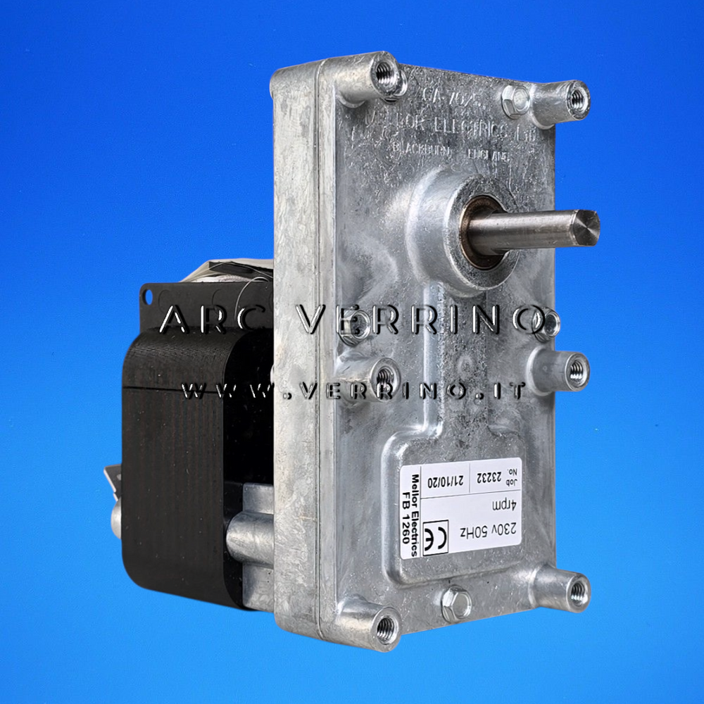 Motoriduttore Mellor FB 1260 - Cola 599004290 | 4 rpm - albero con doppio taglio 9,5 mm