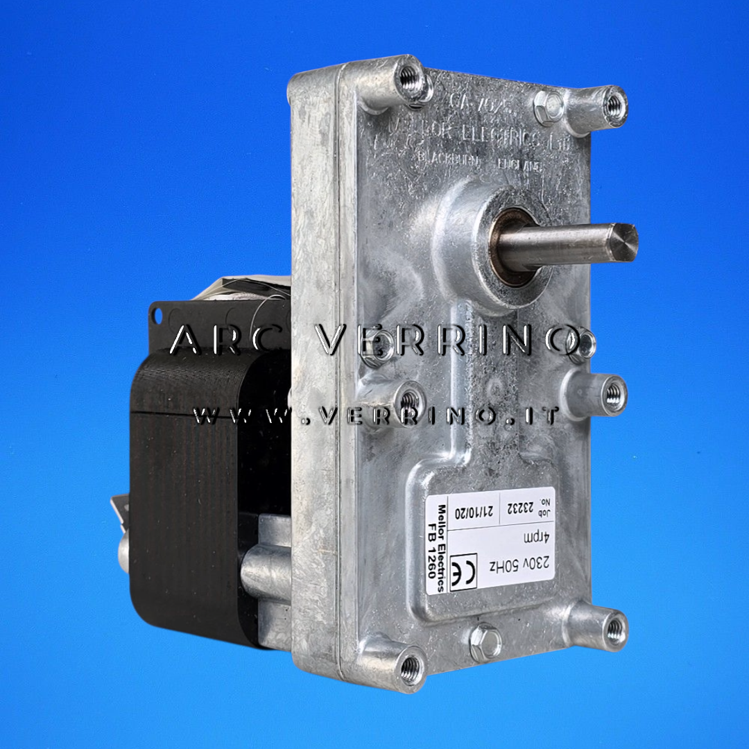 Motoriduttore Mellor FB 1260 - Cola 599004290 | 4 rpm - albero con doppio taglio 9,5 mm