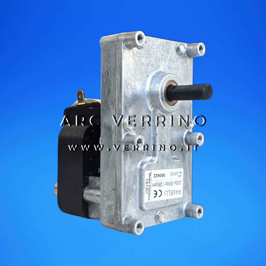 
                  
                    Motoriduttore Mellor FB 1357 - Ravelli 045-55-001N | 1,26 rpm - albero 9,5 mm
                  
                