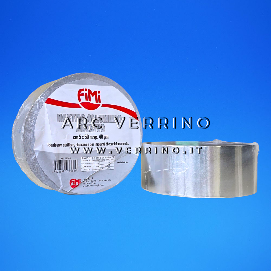 Nastro alluminio Fimi 03303 adesivo - 50 mm x 50 mt | per isolamento e sigillatura
