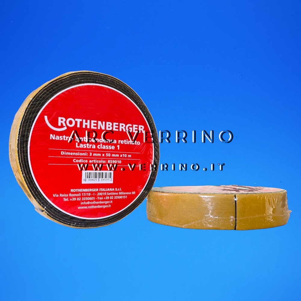 Nastro anticondensa retinato Rothenberger 859010 adesivo - 50 mm x 10 mt | fascia - lastra classe 1