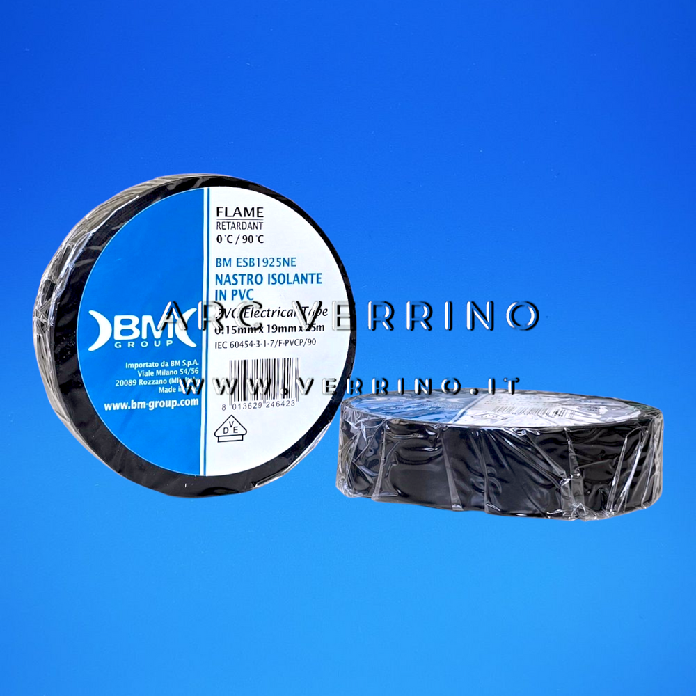 Nastro isolante Beta BM ESB1925NE in PVC nero - 19 mm x 25 mt | con ritardante di fiamma