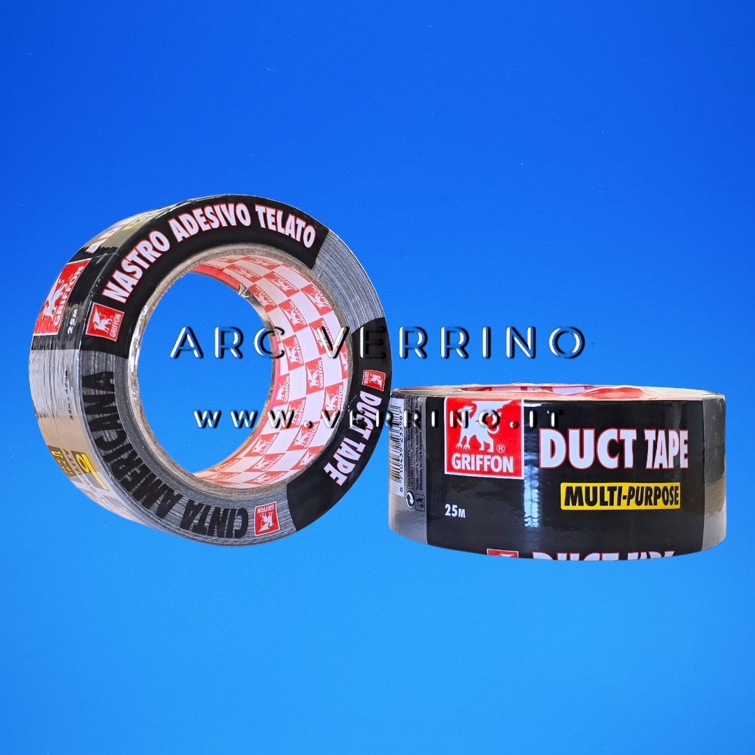 Nastro telato Griffon DUCT TAPE adesivo - 48 mm x 25 mt | multiuso e impermeabile