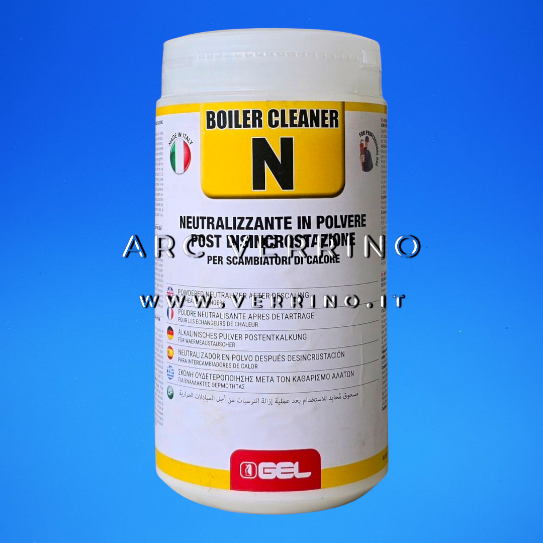Neutralizzante in polvere Gel BOILER CLEANER N post disincrostazione per scambiatori di calore | Barattolo 1 Kg