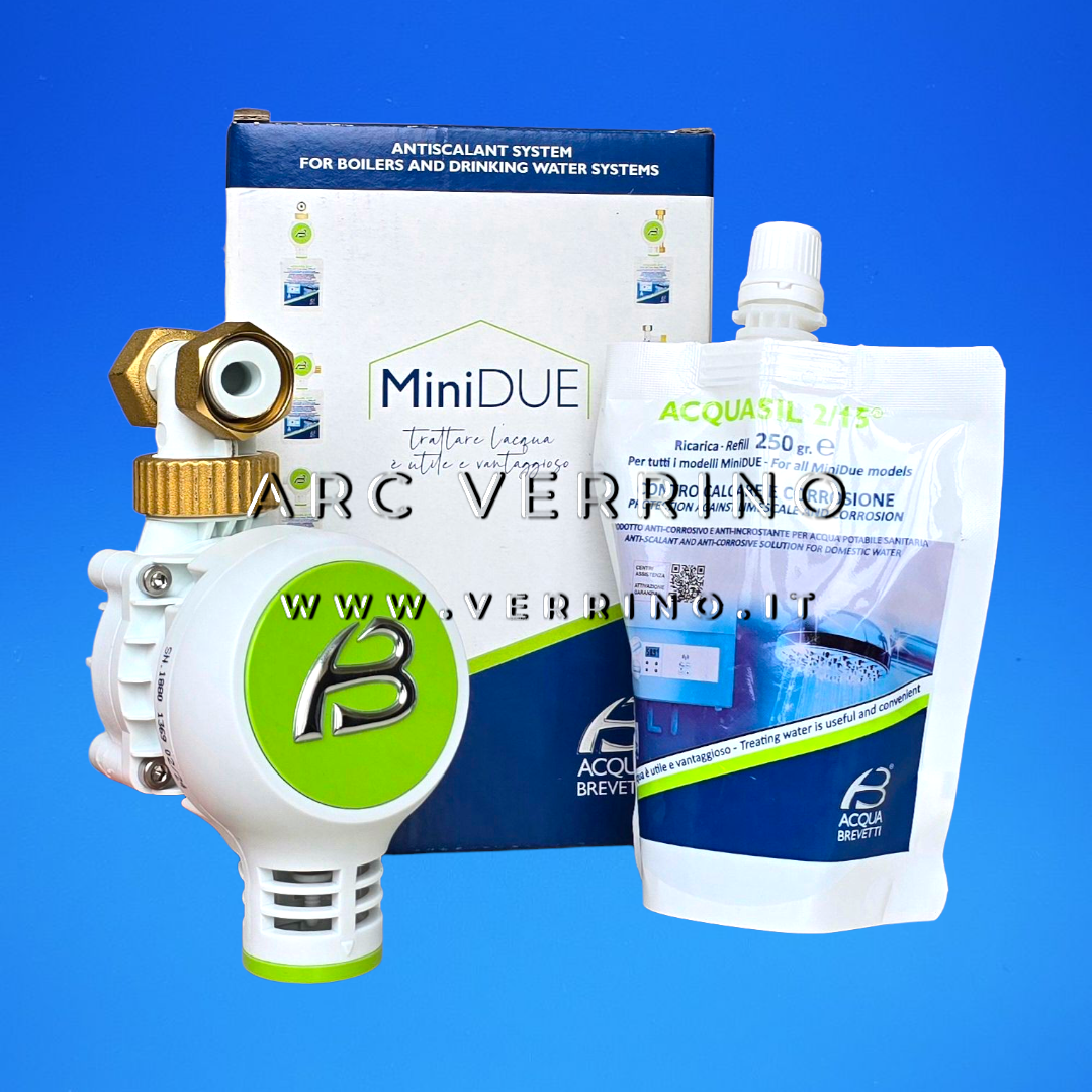 Pompa dosatrice Acqua Brevetti MINIDUE PM005S con ricarica da 250 gr. | per il dosaggio di ACQUASIL 2/15