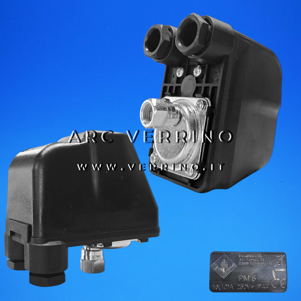 Pressostato monofase meccanico Italtecnica PM/5 - per elettropompe | 1 - 5 bar - PM5.FG4.44.00.100.00