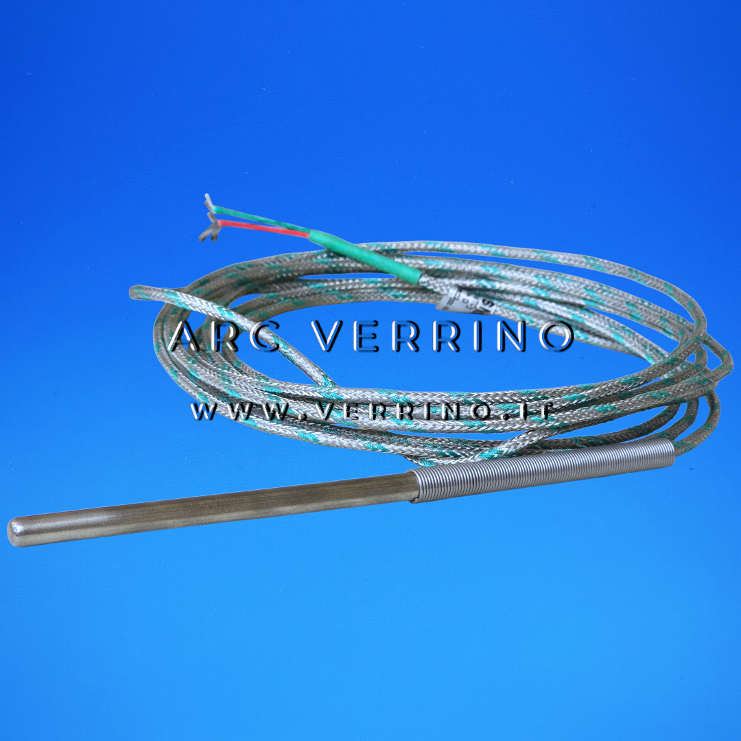 RICAMBIO ORIGINALE Sonda di temperatura TCK Eliwell SN400000 | Termocoppia cavo vetrotex 3 m – Terminale 6×100 mm - ARC VERRINO ITALIA