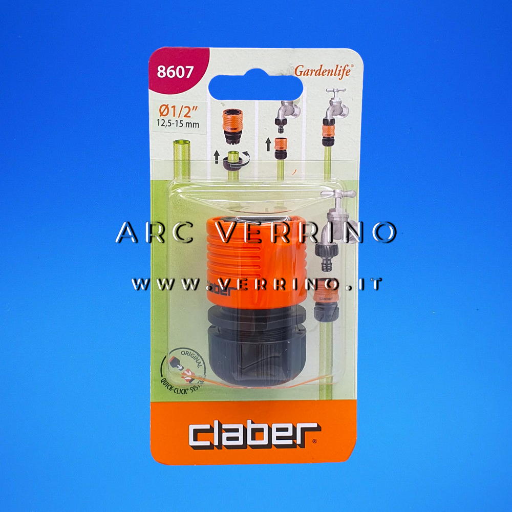  Raccordo a compressione irrigazione Claber 8607 | 1/2 - 12,5/15 mm