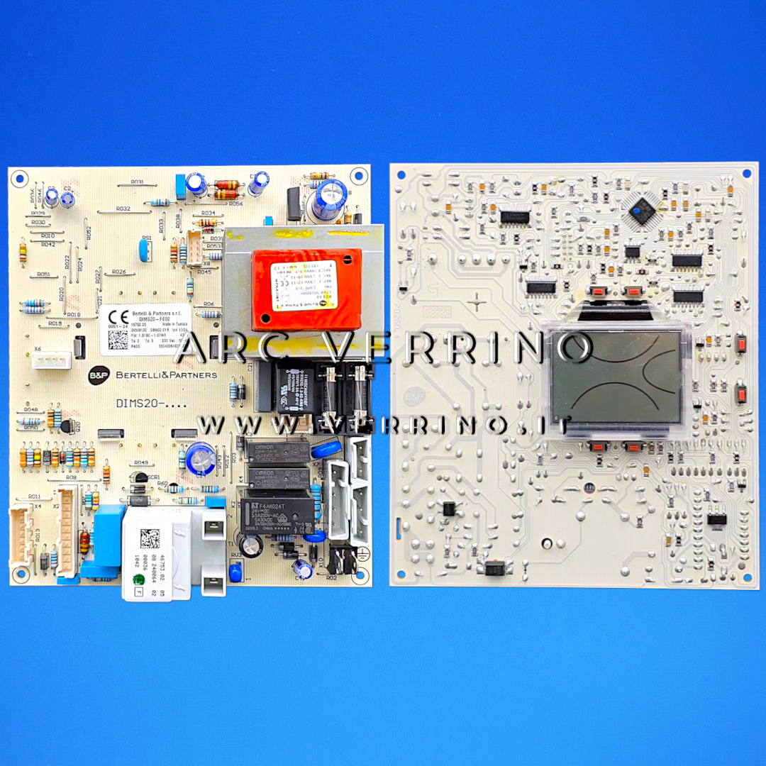 Ricambio Kit centralina originale Ferroli 39820661 | Scheda di controllo Bertelli DIMS20 FE02 - DBM02.1B con display - ARC VERRINO RICAMBI PER BRUCIATORI E CALDAIE ROMA