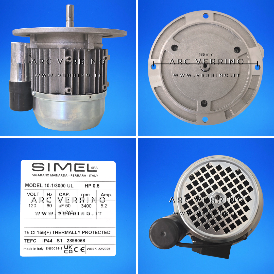 Ricambio originale Motore Simel 10-1/3000 UL monofase - 60 Hz | Simel 1610317452116 - ARC VERRINO ITALIA - ARC VERRINO ROMA E ARC VERRINO GROTTAFERRATA