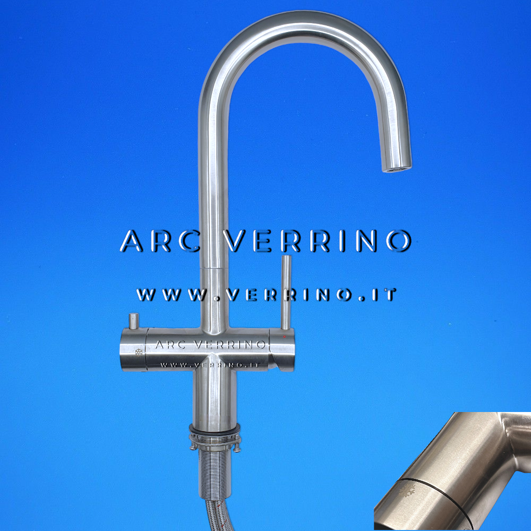 Rubinetto miscelatore spazzolato - 5 Vie - modello J | Lavello Cucina - ZR J510