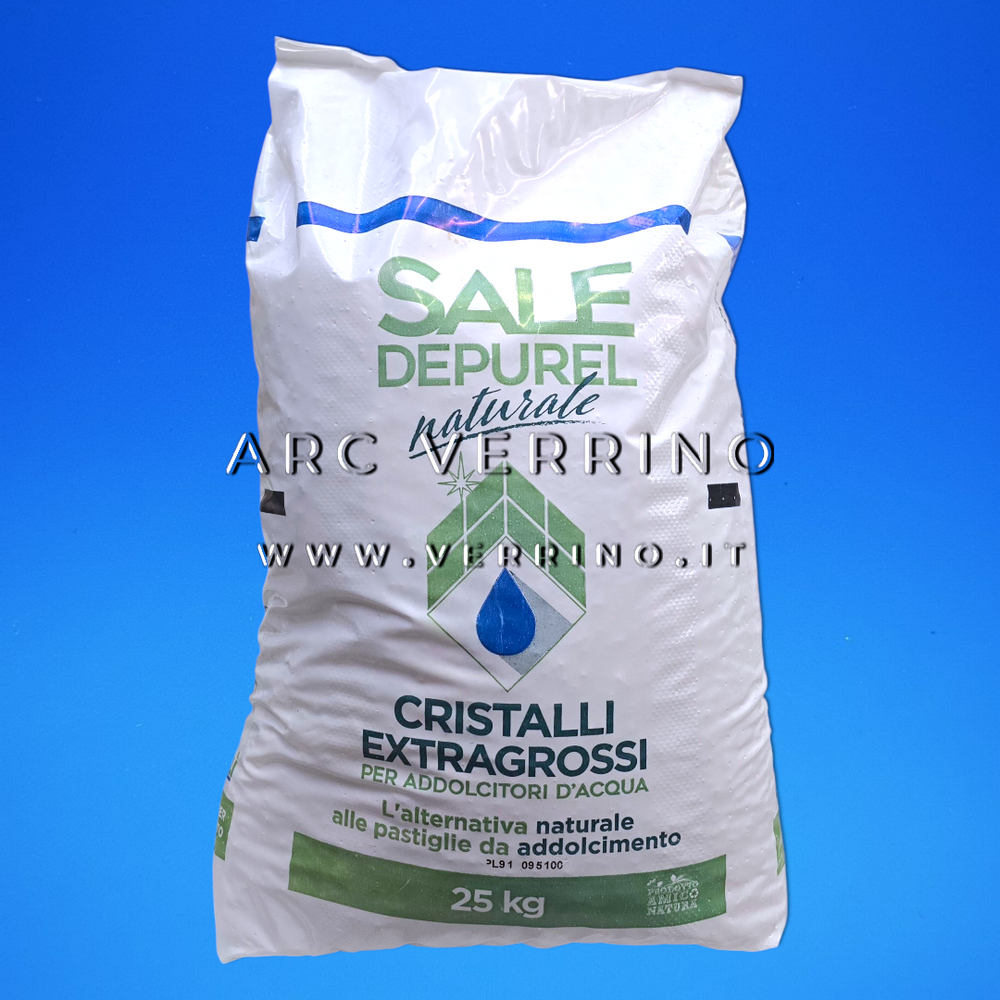 Sale DEPUREL NATURALE in cristalli per addolcitore | Sacco 25 Kg