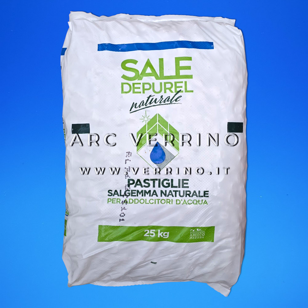 Sale di rocca DEPUREL NATURALE in pastiglie per addolcitore | Sacco 25 Kg