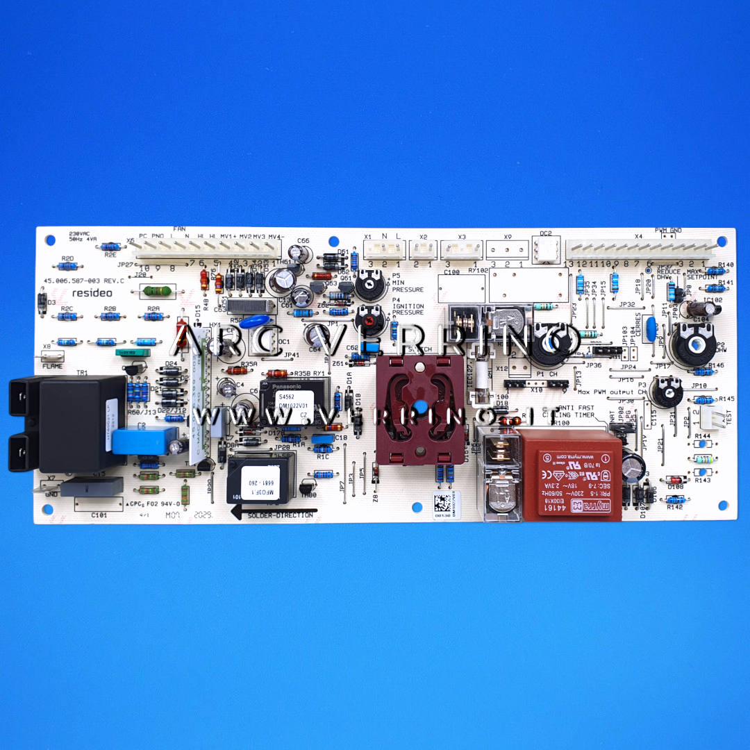 Scheda di accensione e modulazione originale Ferroli 39807690 | Centralina elettronica Resideo MF03F.1 S4562 DM1022 - RICAMBI ORIGINALI PER CALDAIE A GAS ARC VERRINO ROMA
