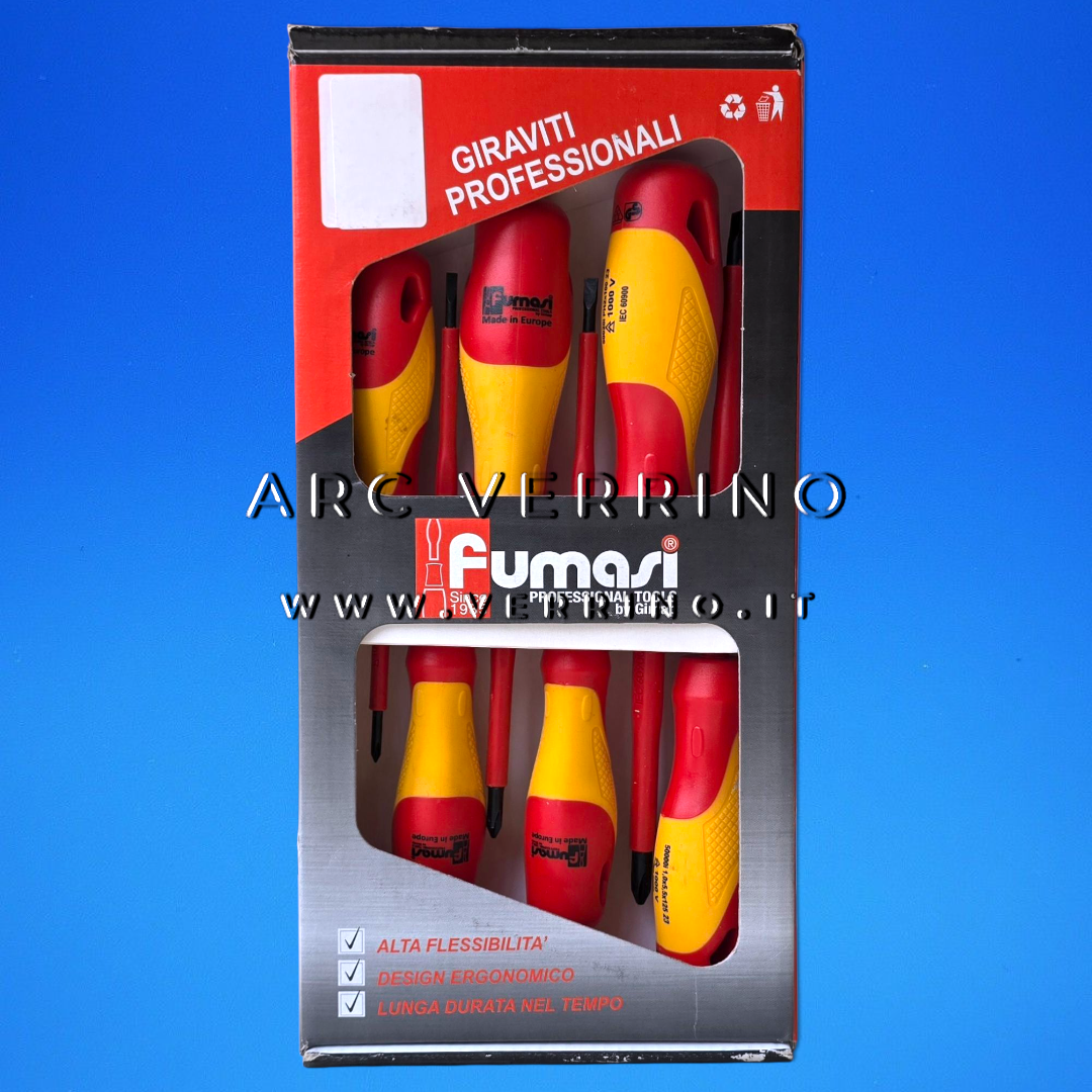 Serie giraviti Fumasi 045028 isolanti  | 6 pezzi Croce/Taglio
