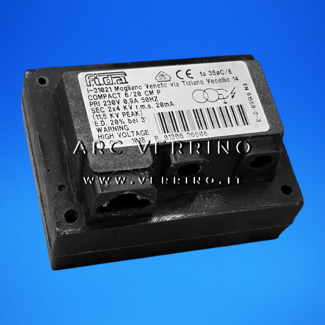 Trasformatore di accensione Fida COMPACT 8/20 CM P | 2x4 KV