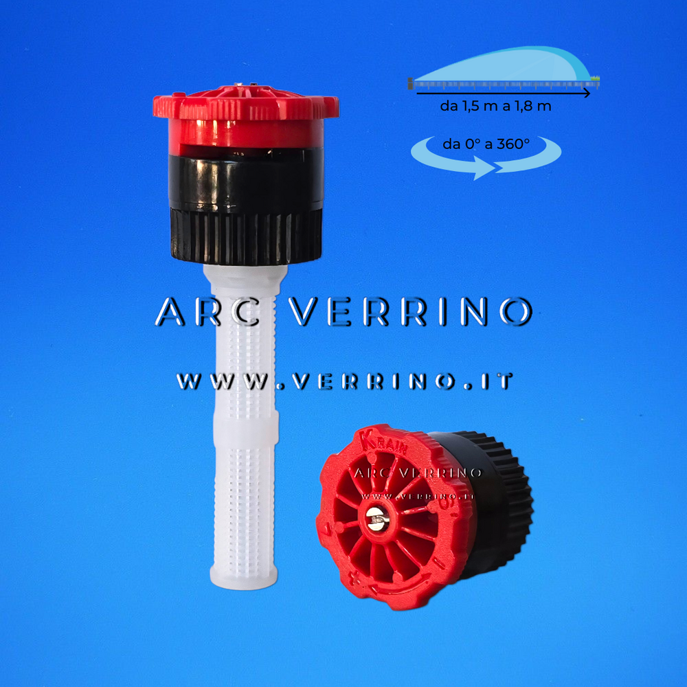 Ugello irrigazione K-Rain KVF6 rosso | Arco regolabile 0-360°
